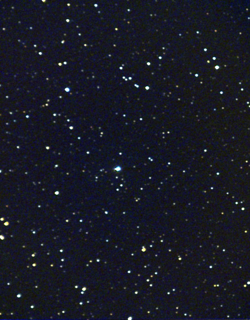 Color image ofcropped FOV, faint stars shown