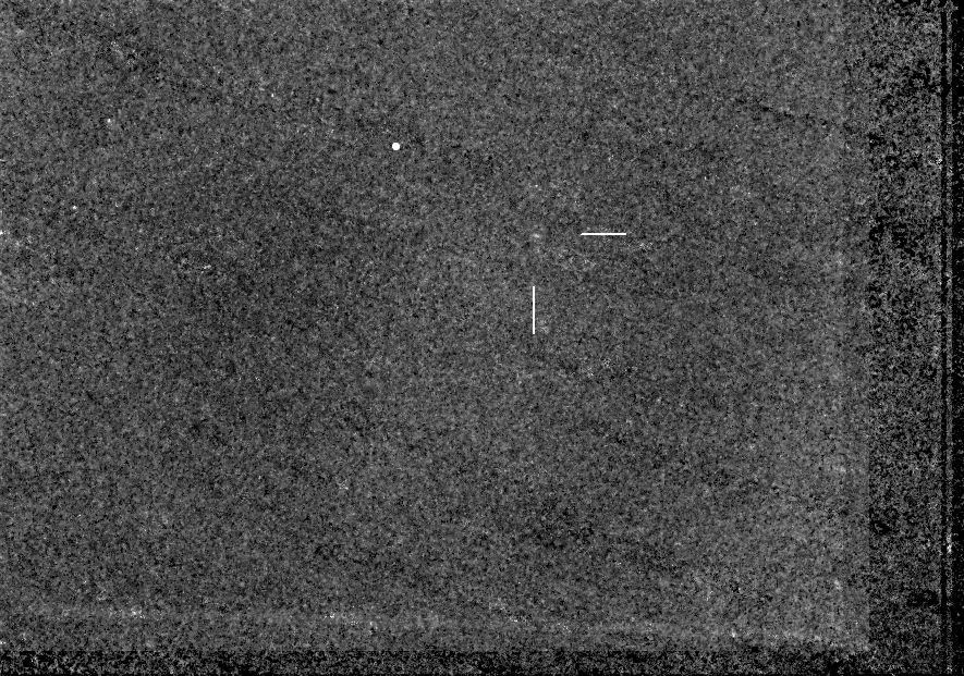Final image showing the asteroid